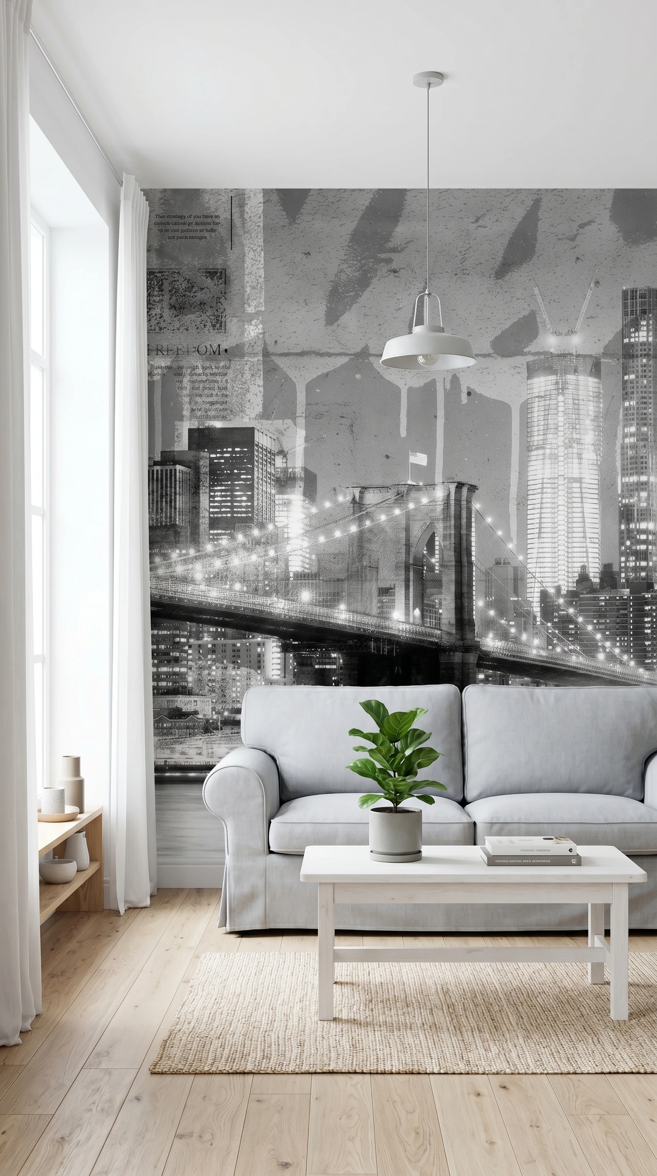 New York Brooklyn Bridge - papel de colgadura Hot Dog Walls