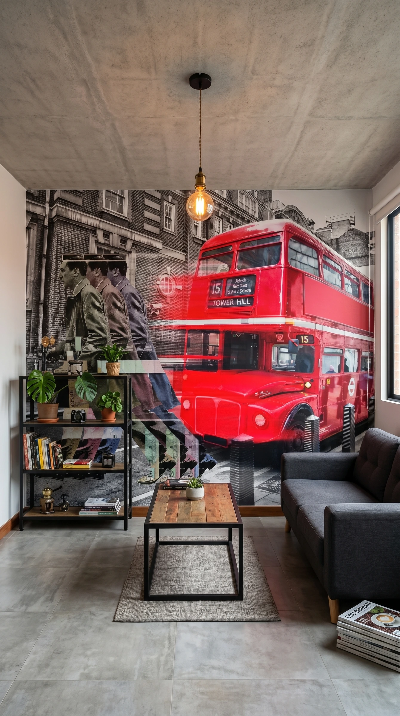 Red London Work - papel de colgadura Hot Dog Walls