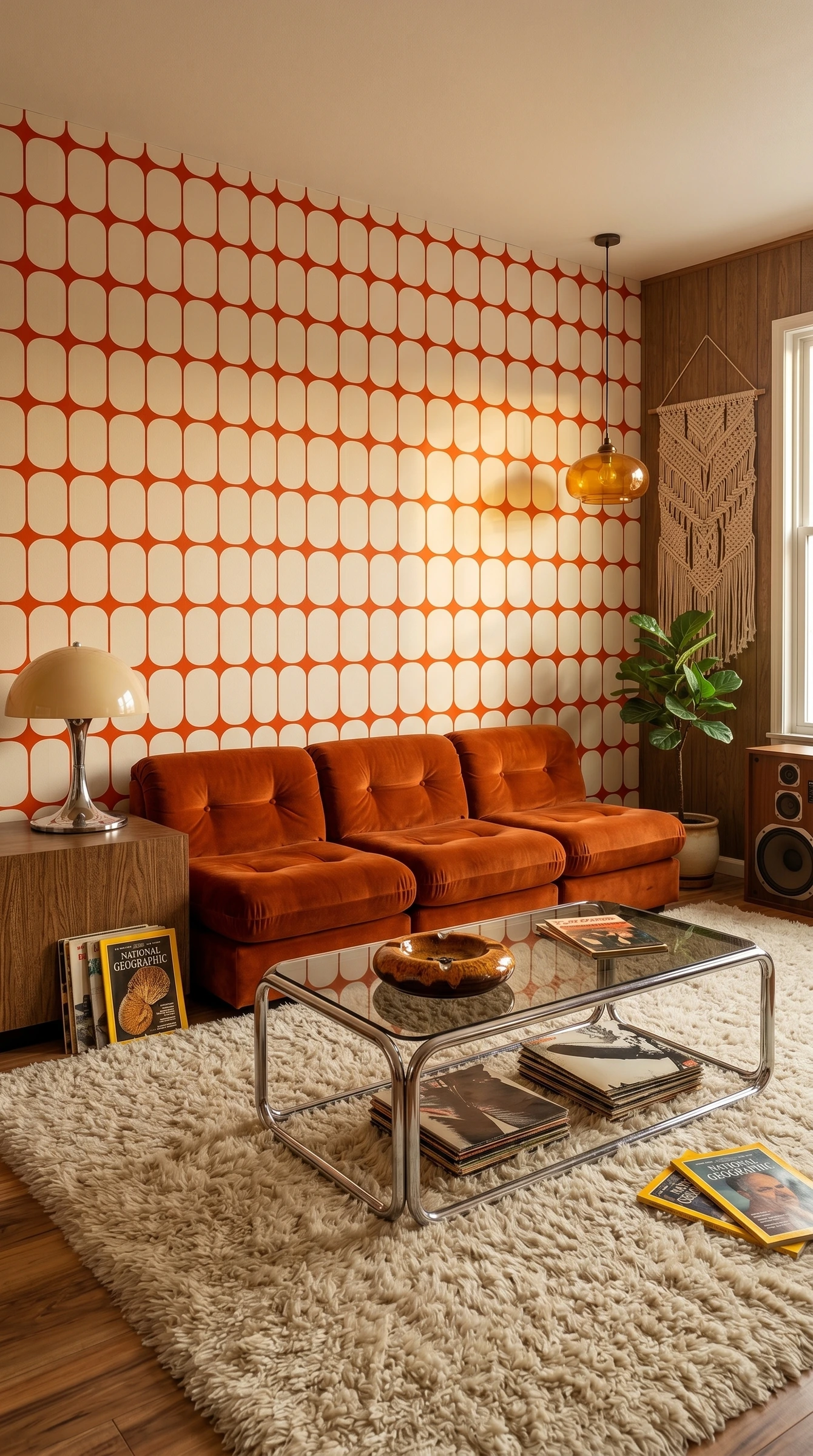 Retro Red - papel de colgadura Hot Dog Walls