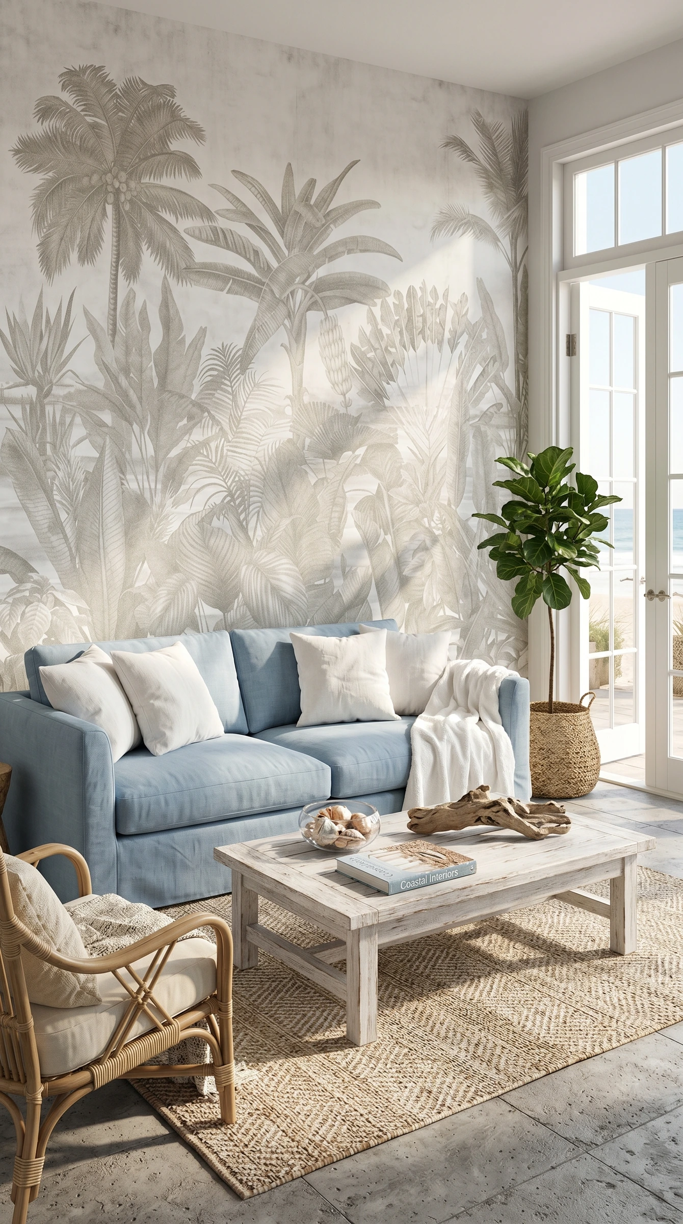 Paisaje Tropical - papel de colgadura Hot Dog Walls