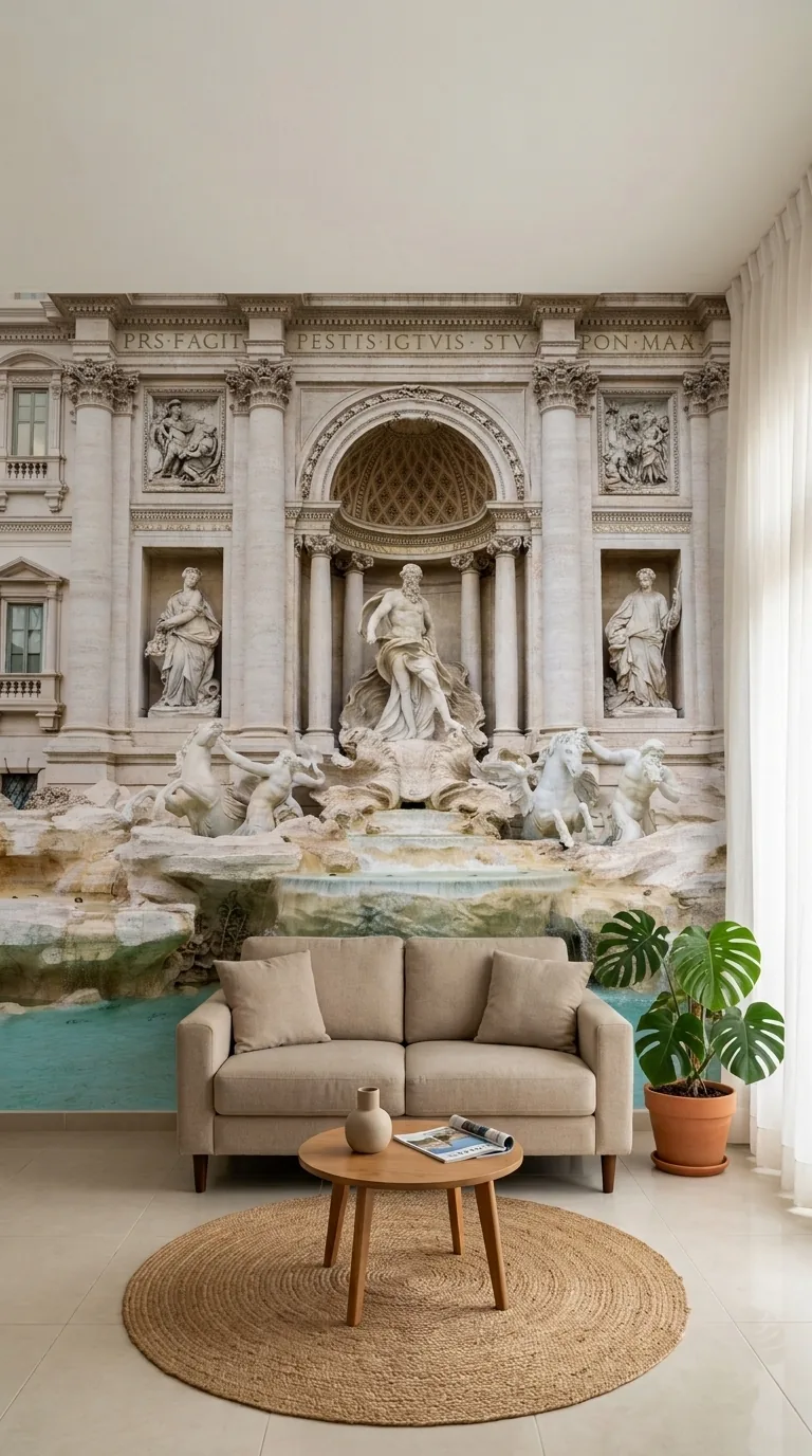 Fontana di Trevi – Mural Arquitectónico - papel de colgadura Hot Dog Walls