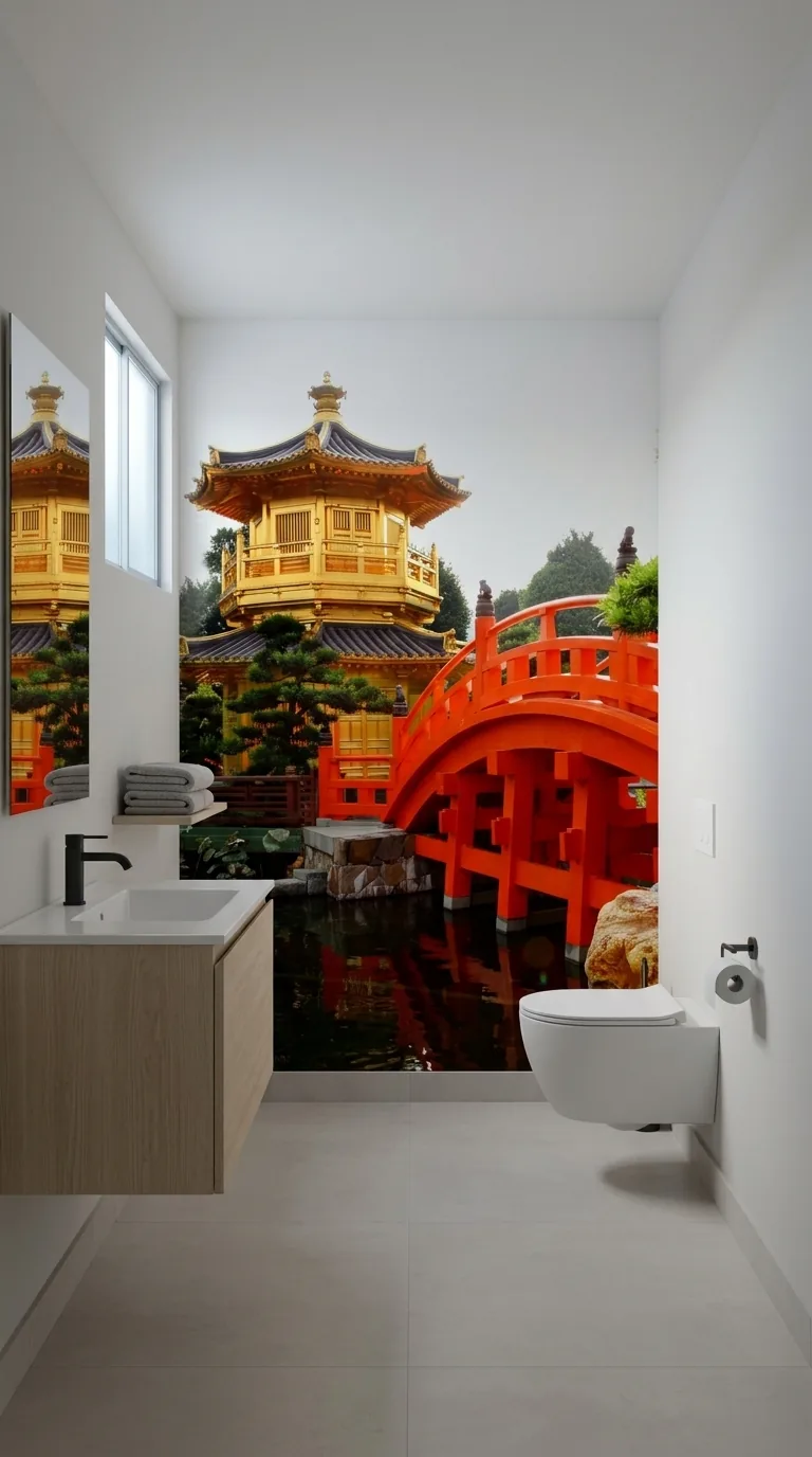 Pabellón de Oro – Mural Arquitectónico - papel de colgadura Hot Dog Walls