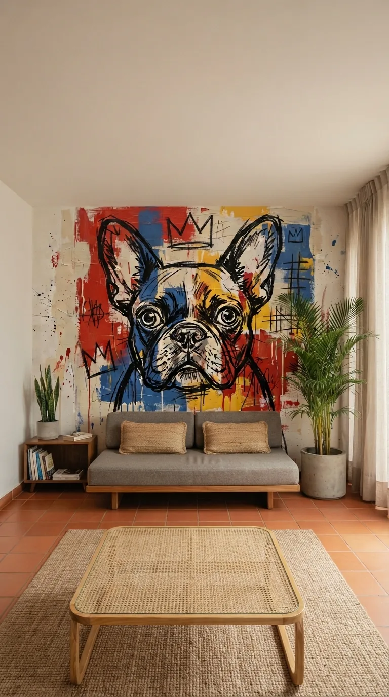 King – Mural Perro Bulldog Francés