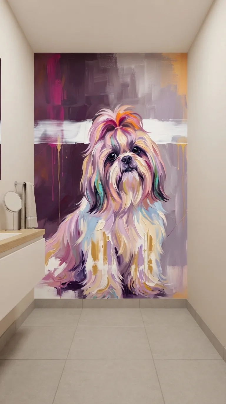 Lola – Mural Perro Shih Tzu - papel de colgadura Hot Dog Walls