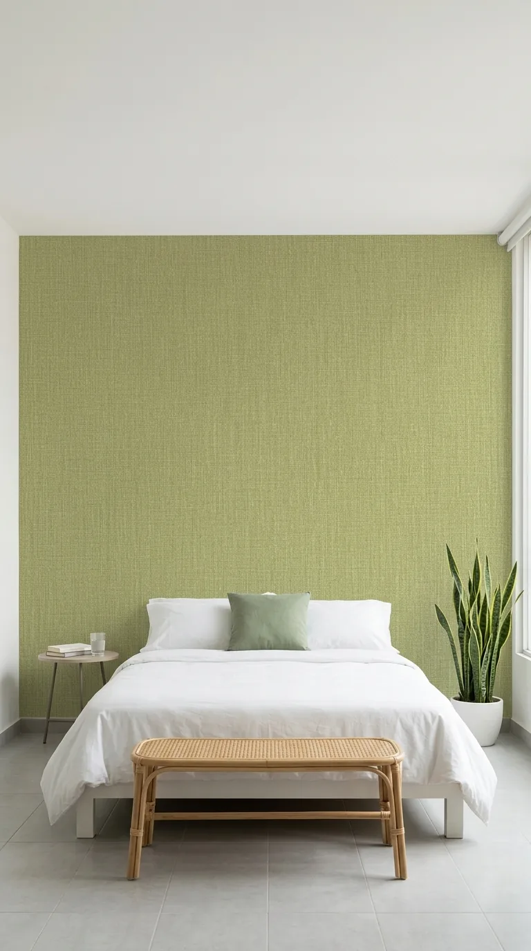 Lino Verde – Papel Tapiz Texturizado - papel de colgadura Hot Dog Walls