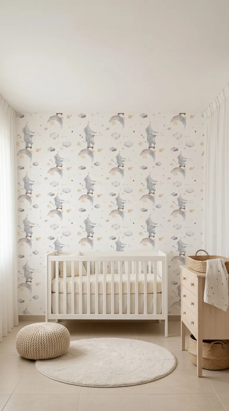 Baby Elefante – Papel Tapiz Infantil - papel de colgadura Hot Dog Walls