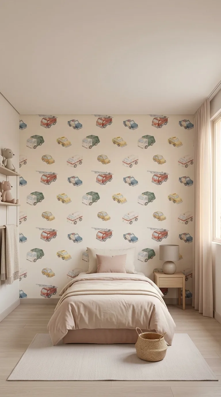 Carritos – Papel Tapiz Infantil - papel de colgadura Hot Dog Walls