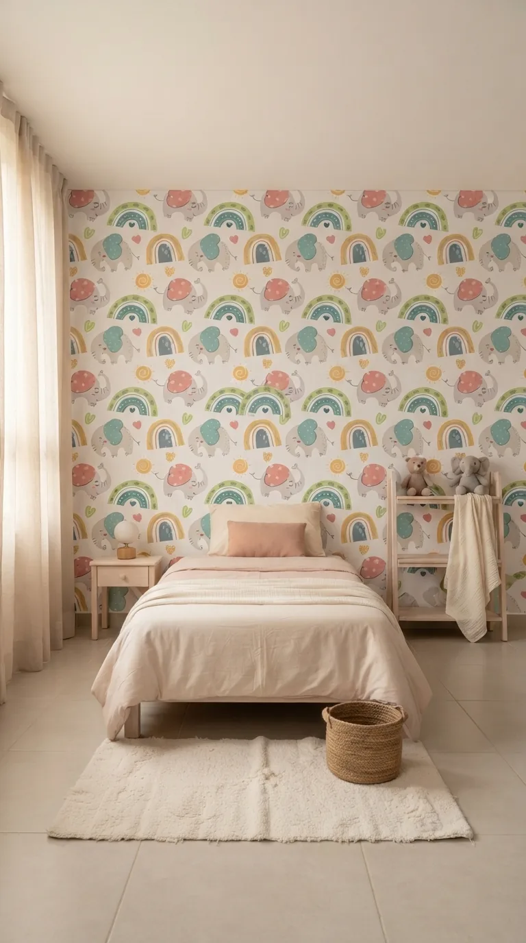 Elefanticas – Papel Tapiz Infantil - papel de colgadura Hot Dog Walls