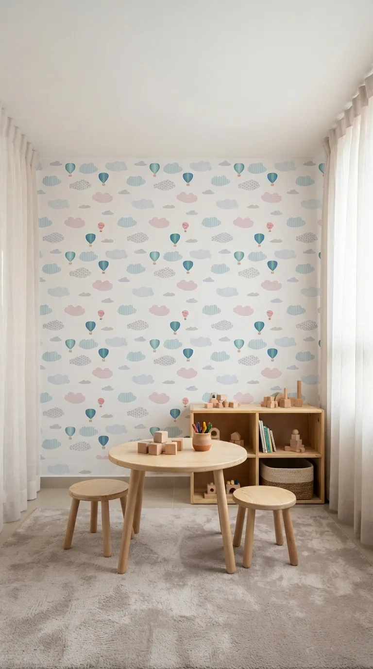 Globitos – Papel Tapiz Infantil - papel de colgadura Hot Dog Walls