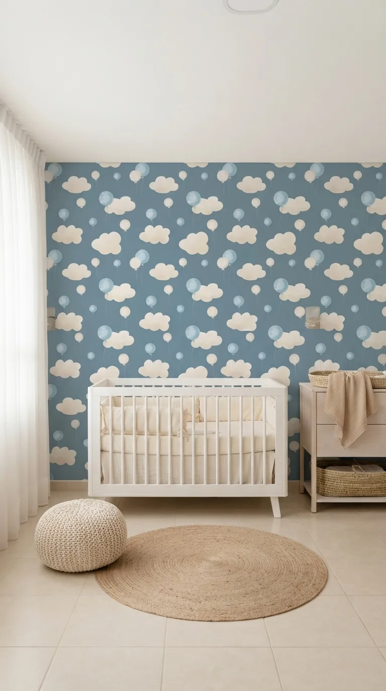 Globos Azules – Papel Tapiz Infantil - papel de colgadura Hot Dog Walls