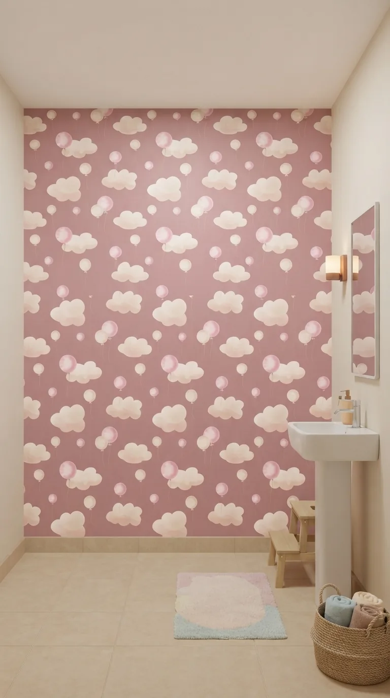 Globos Rosa – Papel Tapiz Infantil - papel de colgadura Hot Dog Walls