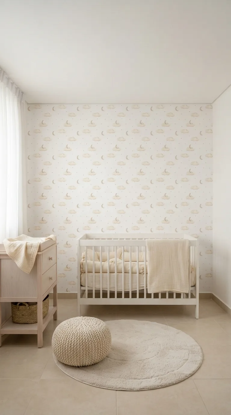 Lunas y Nubes – Papel Tapiz Infantil