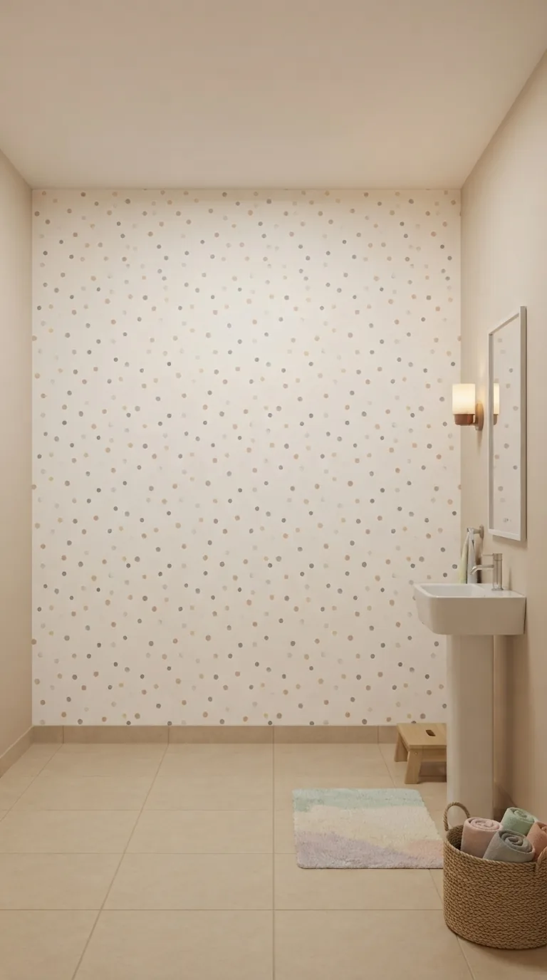Punticos Ocre – Papel Tapiz Infantil